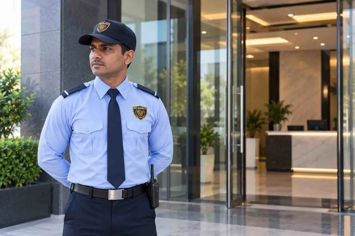 Security guard at a corporate property